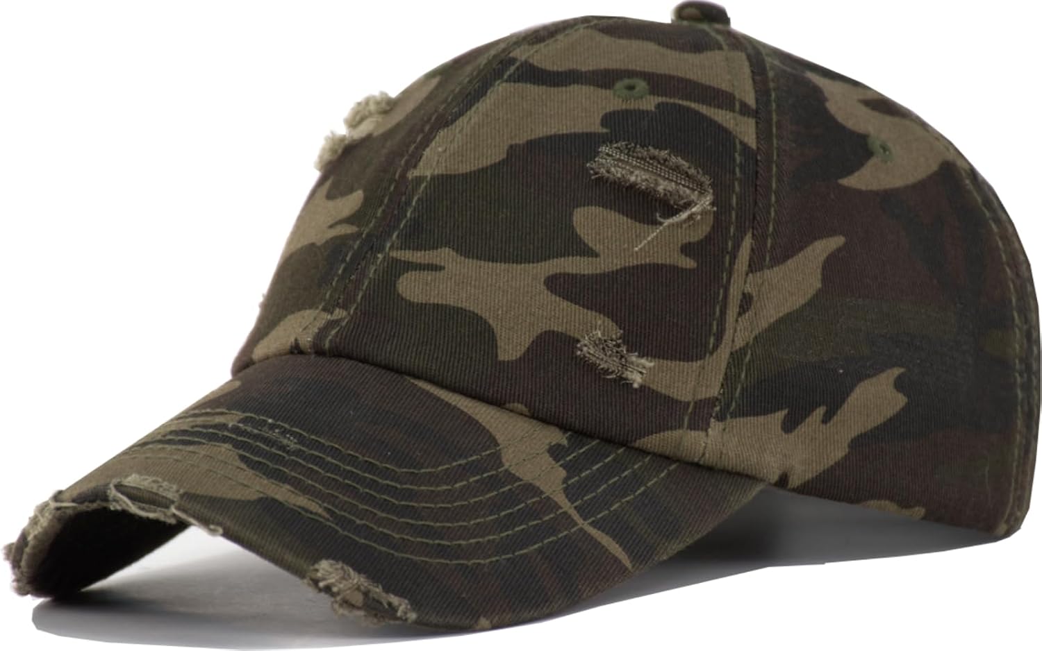 Distressed Cotton Baseball Cap