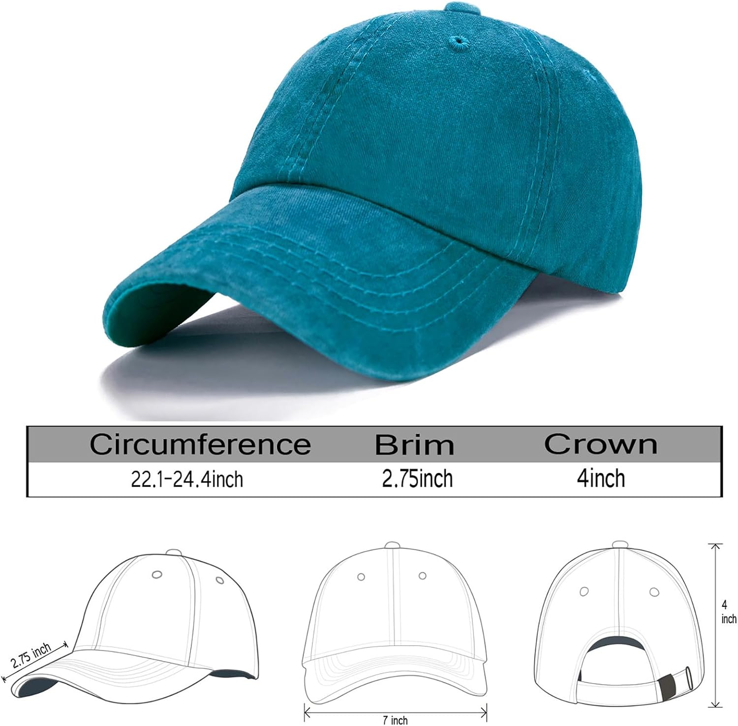 Washed Cotton Baseball Cap - Image 5