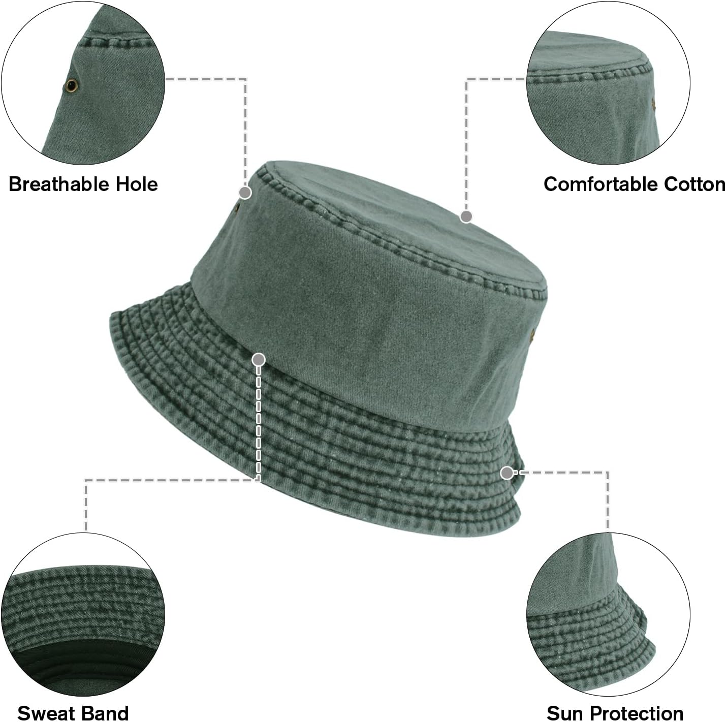 Washed Cotton Bucket Hat - Image 4