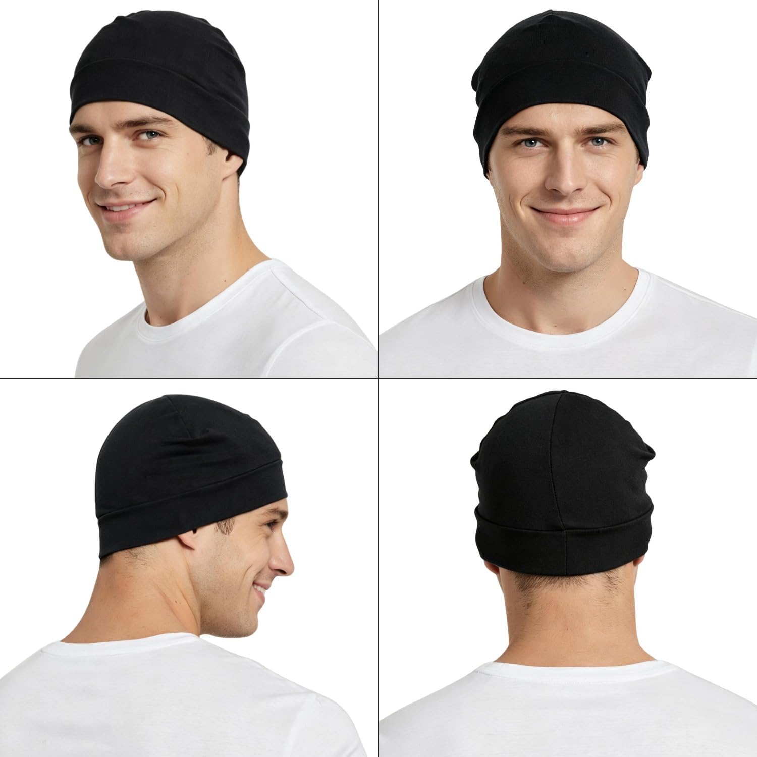 100% Cotton Skull Cap Beanie - Image 2