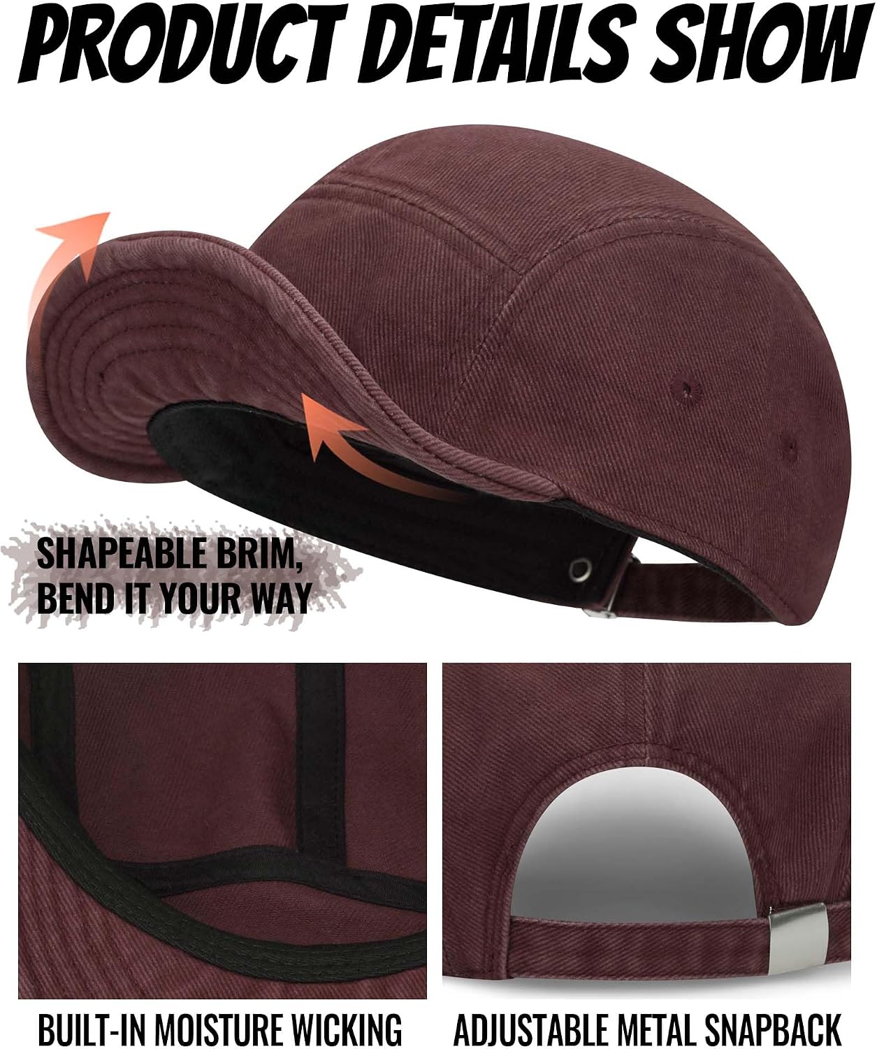 Cotton 5 Panel Cap - Image 3