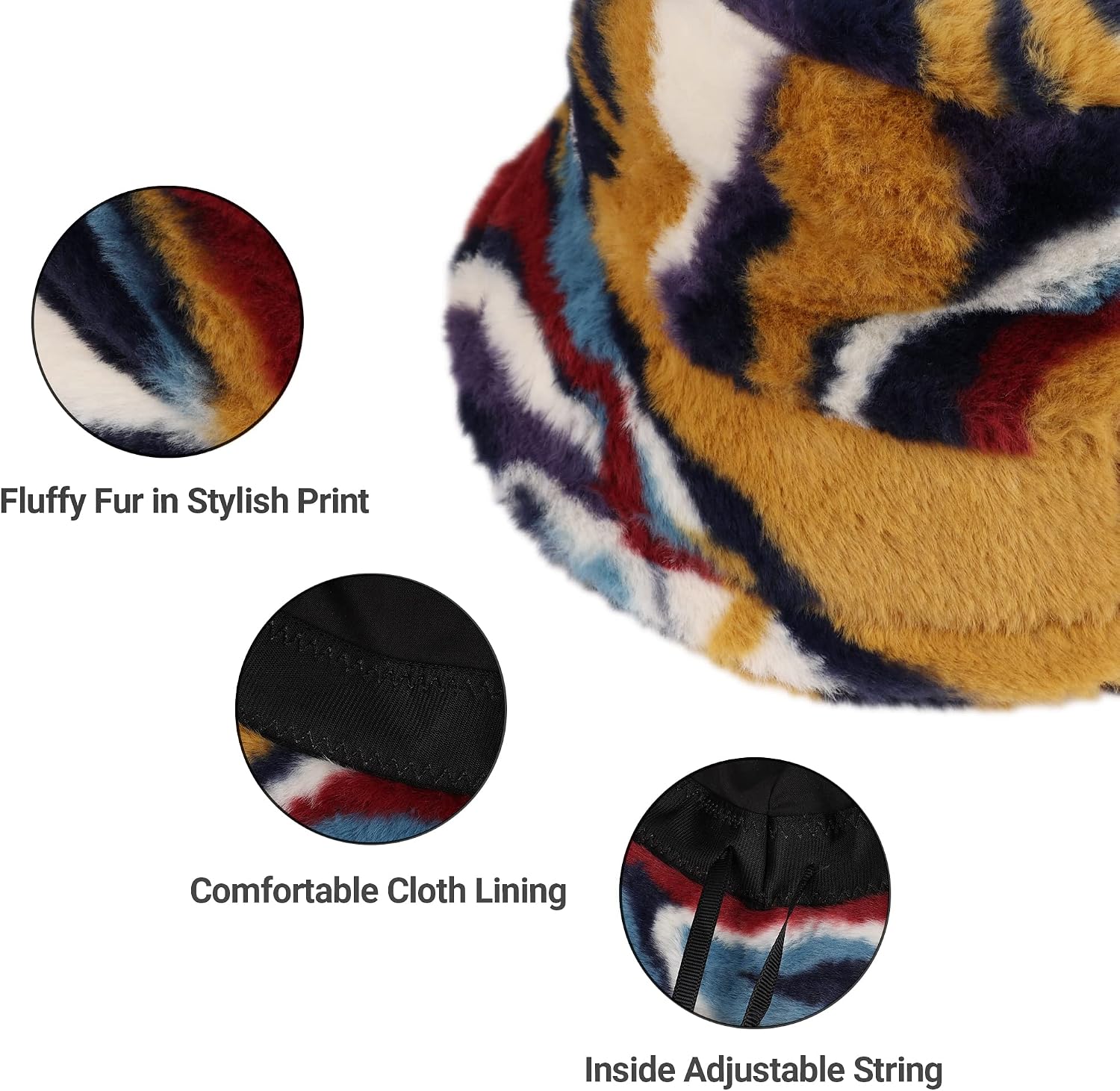 Faux Fur Bucket Hat - Image 4