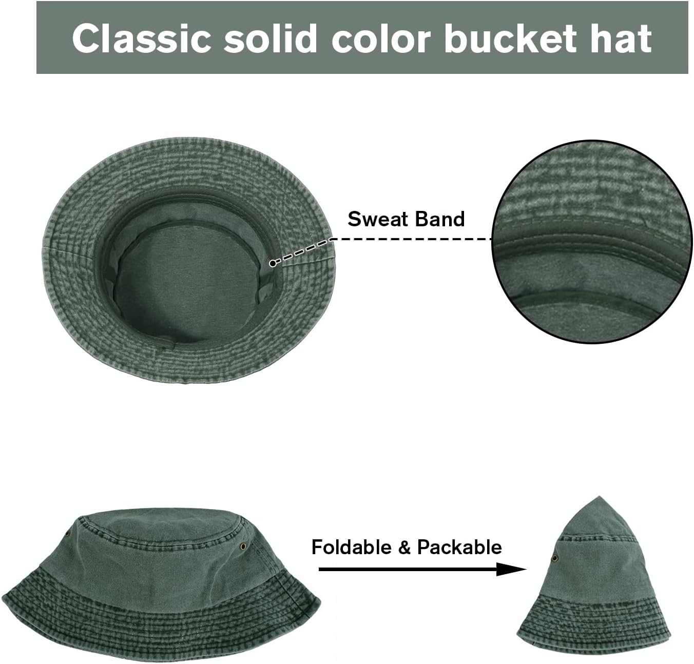 Washed Cotton Bucket Hat - Image 5